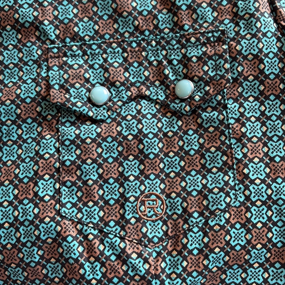 Roper Geometric Patterned Western Snap Front Shir… - image 8